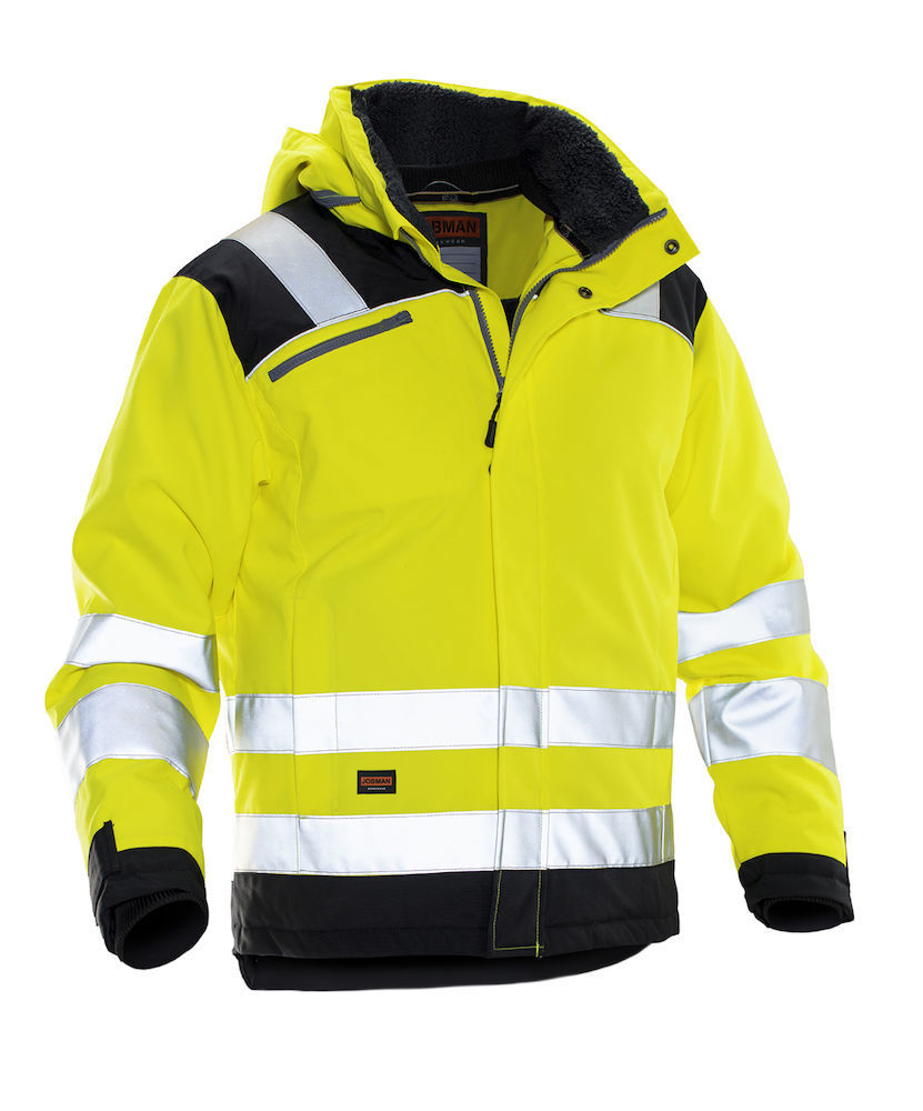 Jobman 1347 Vinterjacka Varsel Star Gul/Svart L