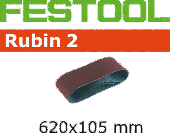 Bild på Festool Slipband 105x620mm RUBIN2 (10st)