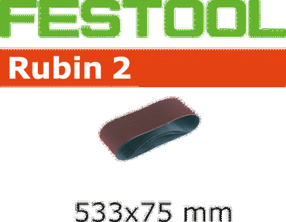 Bild på Festool Slipband 75x533mm RUBIN2 (10st)