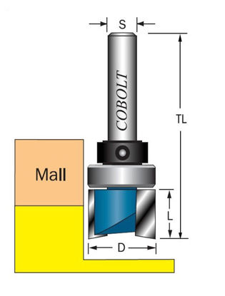 Cobolt Mallfräs D=19 L=13 TL=57 | toolab.se