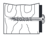 VSB Rännkrokskruv för trä 4,8x35 A2 svart (100st) PZ2