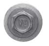 VSB Plasttaksskruv för trä 5,5x35 Opalvit (50st) 8mm hylsa