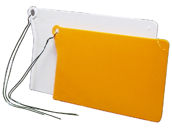 Märkbricka Bulo MB Gul 70x40mm