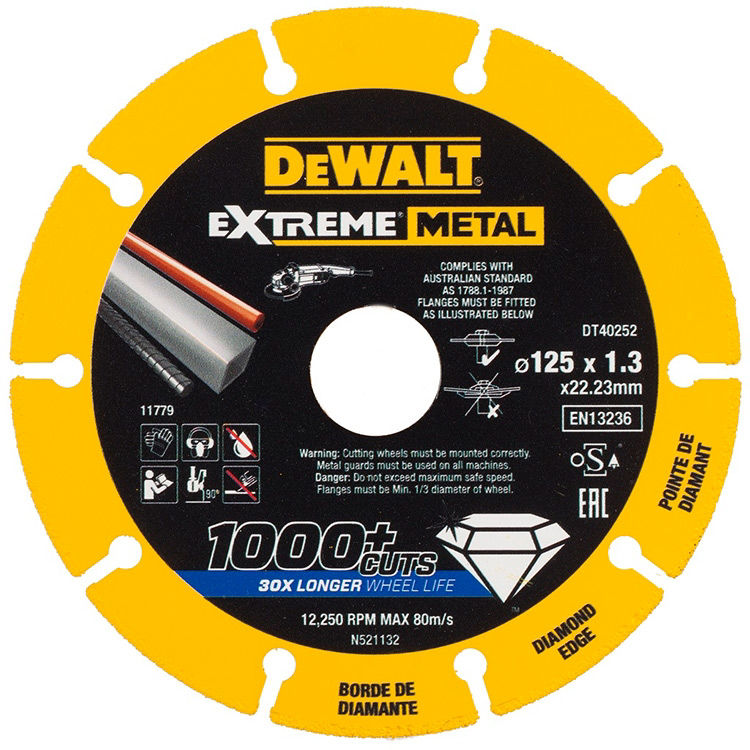 DeWalt DT40252 Diamantkapskiva för stålmaterial 125mm - med