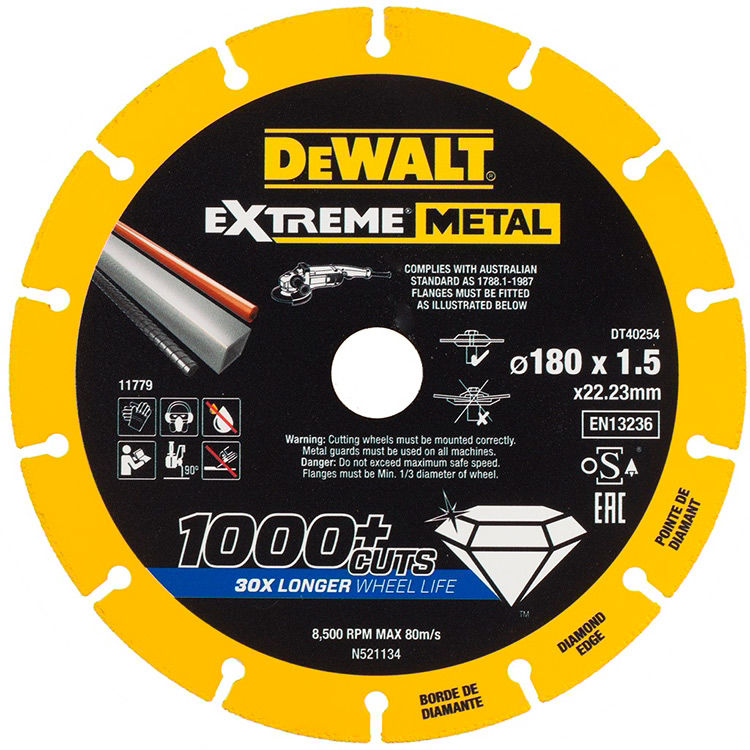 DeWalt DT40254 Diamantkapskiva för stålmaterial 180mm - med