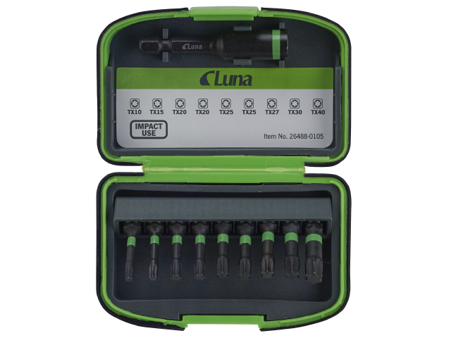 Luna Impact TORX Bitssats (10-delar) - slagskruvdragare