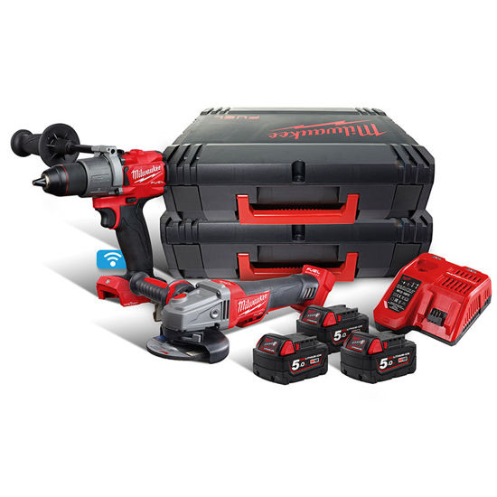 Milwaukee M18 ONEPP2C2-503X Verktygspaket 18V (3x5,0ah) - TOOLAB.SE