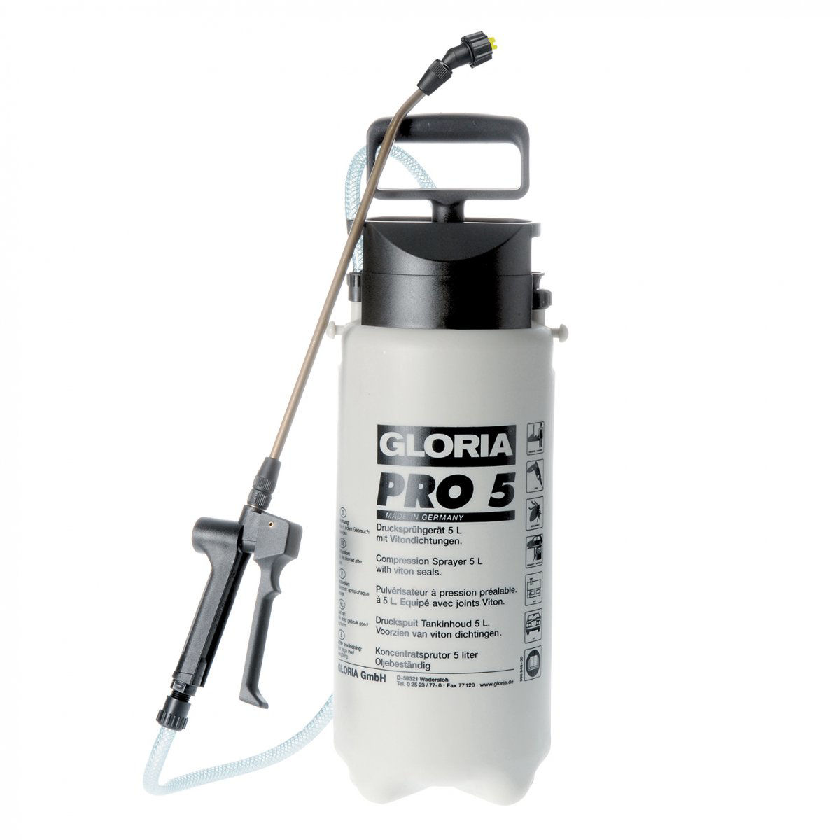Gloria Koncentratspruta PRO 5 (5 liter) - med