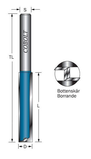 Cobolt Notfräs D=2, L=10, Z=1, S=6