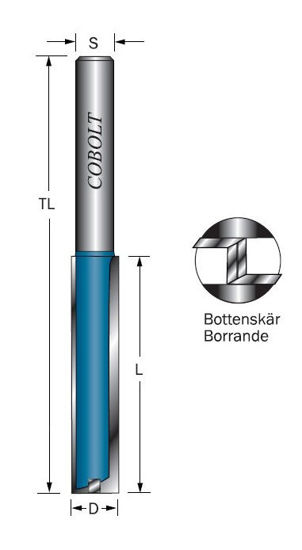 Cobolt Notfräs D=4, L=12, TL=50, S=6