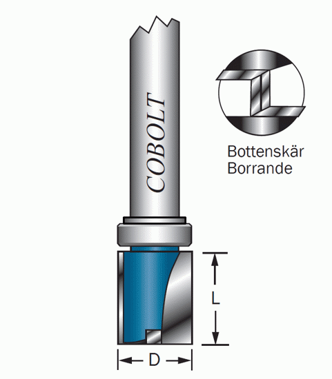 Cobolt Mallfräs D=12, L=15, TL=63