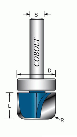 Cobolt Kanal/Skålfräs D=22 R=45 | toolab.se
