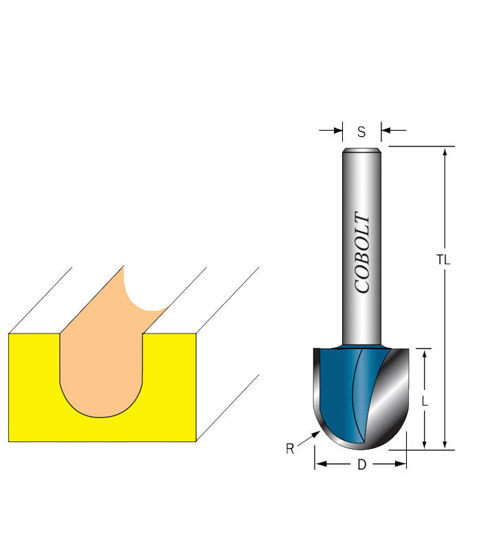 Cobolt Hålkälsfräs D=4 L=10 TL=65 | toolab.se