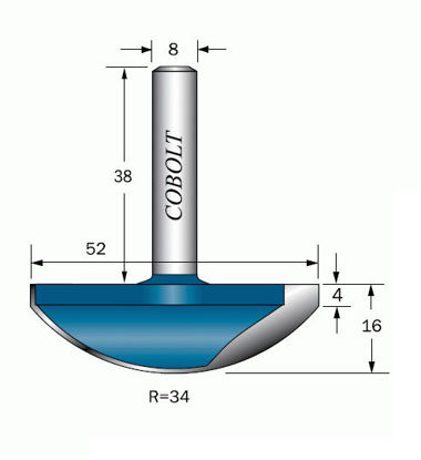 Cobolt Skålfräs D=52 R=34 L=16 | toolab.se