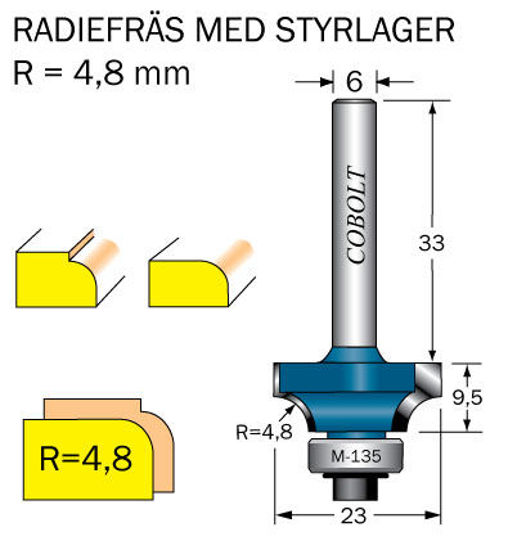 Cobolt Avrundningsfräs R=4.8 D=226 | toolab.se