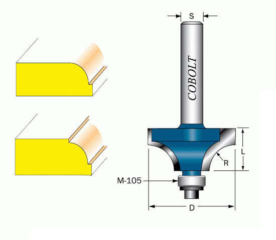 Cobolt Kvartsstavsfräs R=1.6, D=16,2 | toolab.se