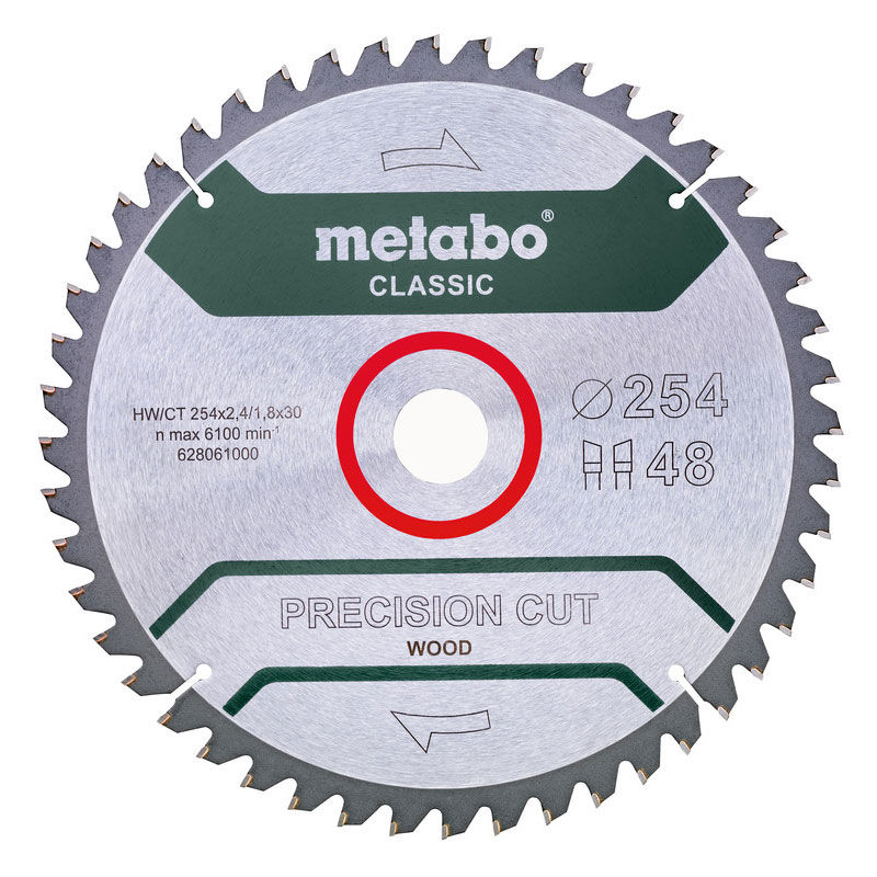 Metabo Sågklinga 254mm 48T (Universalklinga - Fina snitt) - med