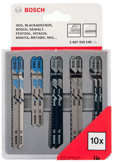 Bosch Sticksågsbladspaket 10-P (Trä/Metall)