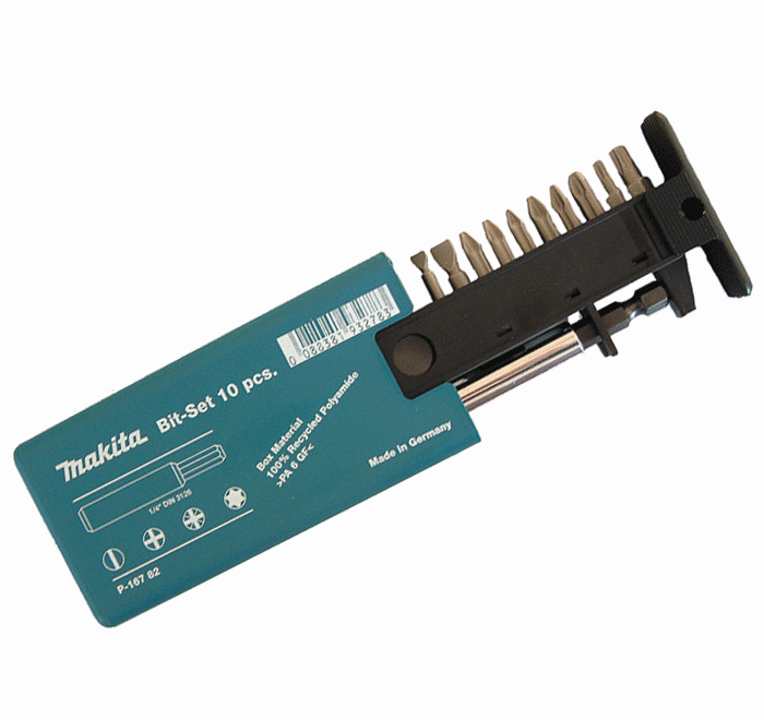 Makita P-16782 Bitssats (10-delar) - plast