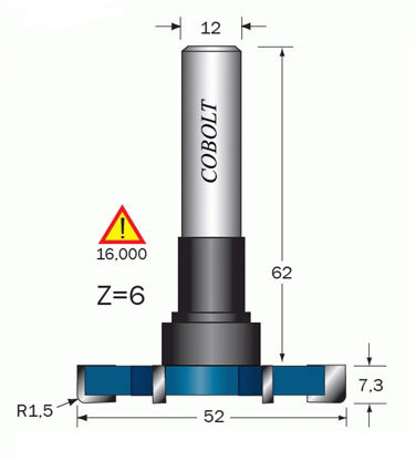 Cobolt Planfräs Z=6, D=52, R=1,5 | toolab.se