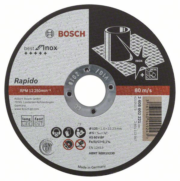 Bosch Kapskiva 125x1mm Rapido Longlife - med
