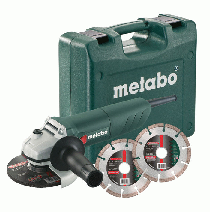 Metabo W 850-125 Vinkelslip Inkl. 2st Diamantskivor 850W (125mm)
