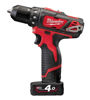 Milwaukee M12 BDD-402C Borr-/Skruvdragare 12V (2x4,0ah)