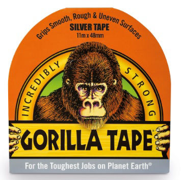 Gorilla Silvertejp Silver 48mm (11m) - fastsättning