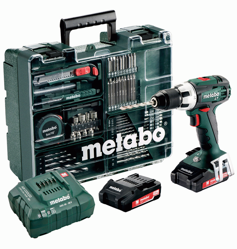 Metabo BS 18 LT SET Borr-/Skruvdragare 18V (2x2,0ah) - led belysning