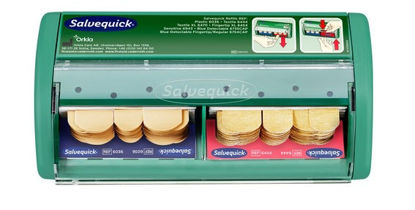 Salvequick plåsterautomat m plast & textilplåster  Grön
