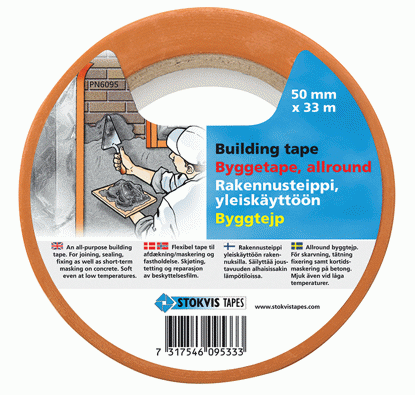 Stokvis Byggtejp Orange 50mm x 33m