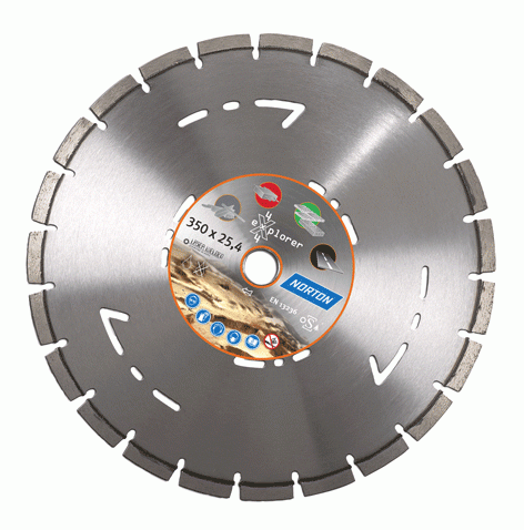 Norton Diamantkapklinga PRO 4X4 EXPLORER 350x12x3,2x25,4mm - betong