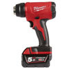 Milwaukee M18 BHG-502C Batteridriven Varmluftspistol 18V (2x5,0ah)