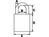 Abus Hänglås Prestige 88/50C klass 2