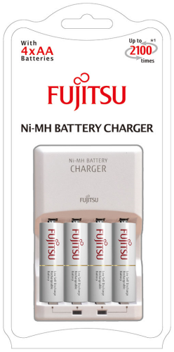 Fujitsu Batteriladdare inkl 4st AA - batterier