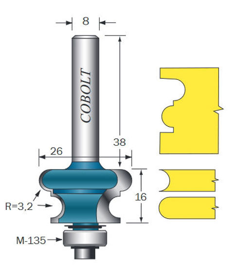 Cobolt Pärl- & Radiefräs R=32 S=8