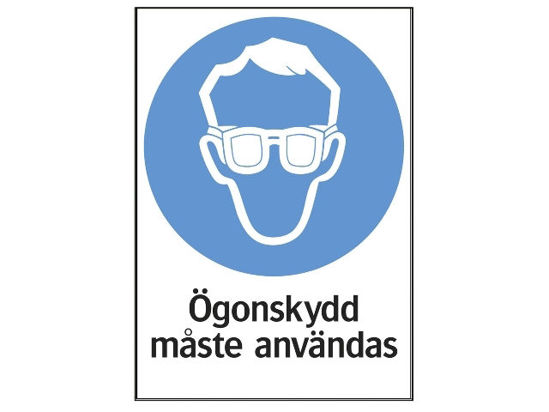 Skylt 35-2614 210X297 MM Ögonskydd måste användas