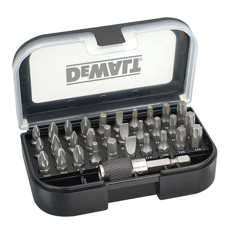 DeWalts DT7944 Bitssats 31-delar - förvaringslåda med lock