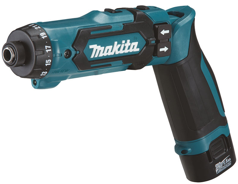 Makita DF012DSJ Skruvdragare 7,2V (2x1,5ah) - med
