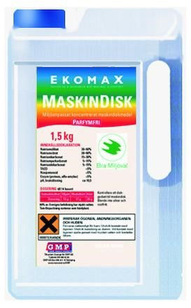Maskindisk Ekomax pulver 1,5KG - medel