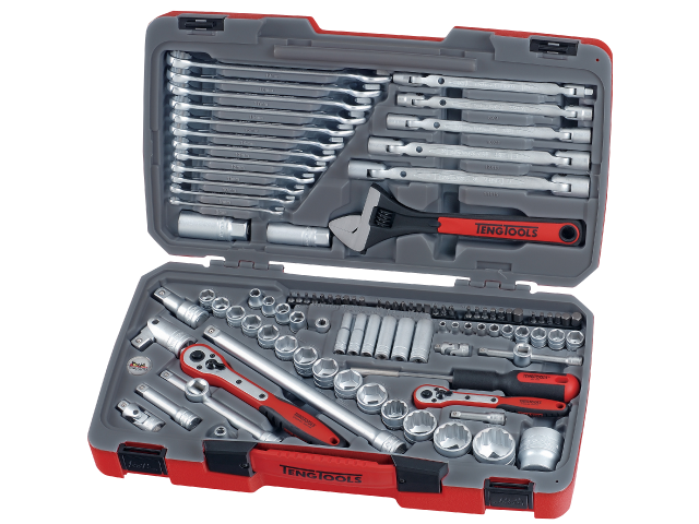 TengTools TM106 Hylsnyckelsats 1/4", 3/8" & 1/2" 106-delar - verktygssats