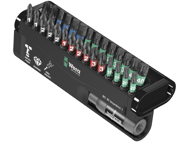 Wera BC-30 Bitssats Bit-Safe IMPAKTOR 30-delar - med