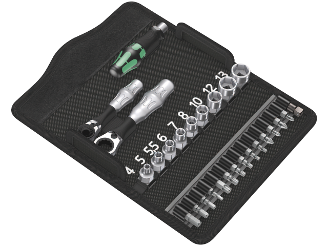 Wera KK ZYKLOP MINI 2 Bits-/Hylssats 27-delar - kraftform kompakt