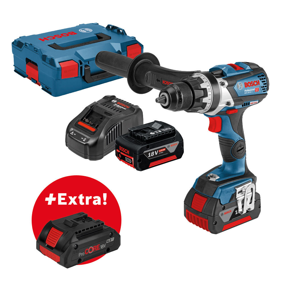 Bosch GSR 18V-85C Borr-/Skruvdragare 18V (2x5,0ah/1x4,0ah) ProCore - med