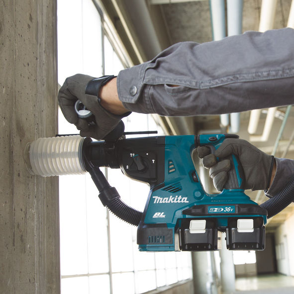 Makita DHR282ZJU Batteridriven Kombihammare 18V SDS+ (Utan batterier) - laddare