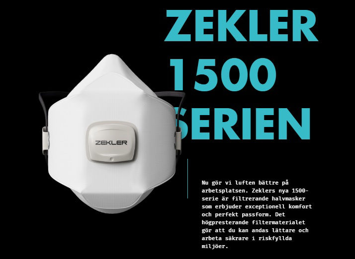 Zekler Filtrerande halvmask 1502V FFP2 Stl M/L 10st/Frp