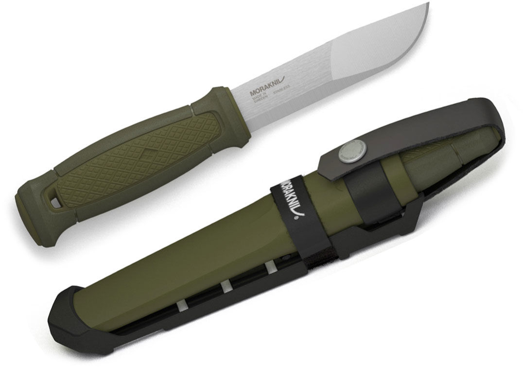 Mora Kansbol Kniv Grön flåslipad med Multi-Mount - morakniv