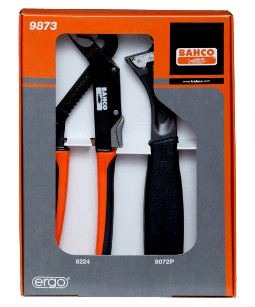 Bahco Verktygsats 9873 M/9072P+8224 - vvs