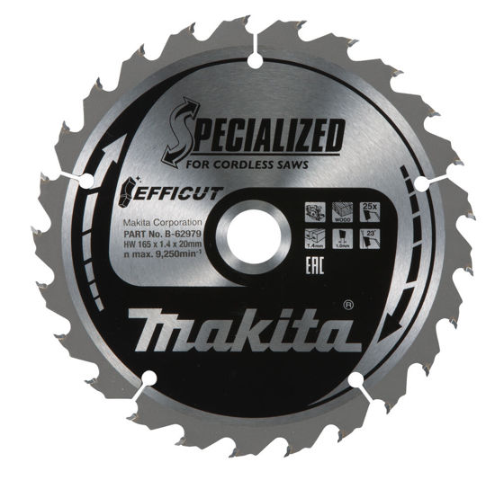 Makita B-62979 Sågklinga Trä 165x20mm 25T EFFICUT