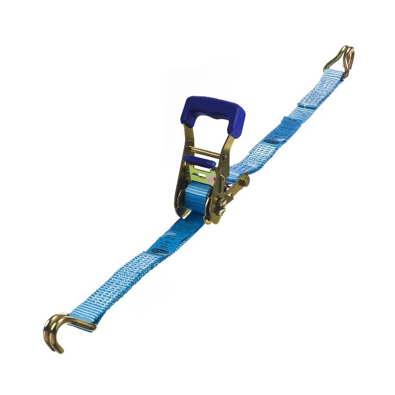 Spännband komplett 3000 kg, blått 0,5+4,5 m - krokar